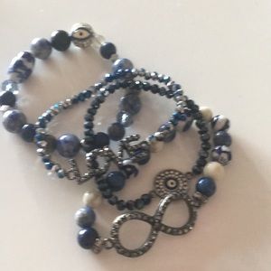 Set of 4 beaded bracelets